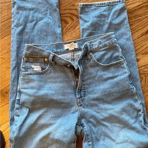Blue Denim Jeans madewell straight leg